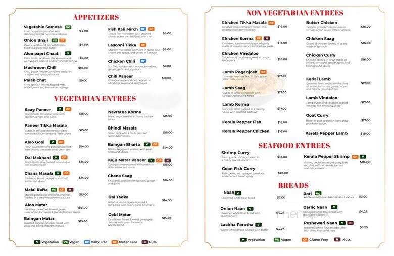 Everest Indian Cuisine - Huntingdon Valley, PA menu_pic