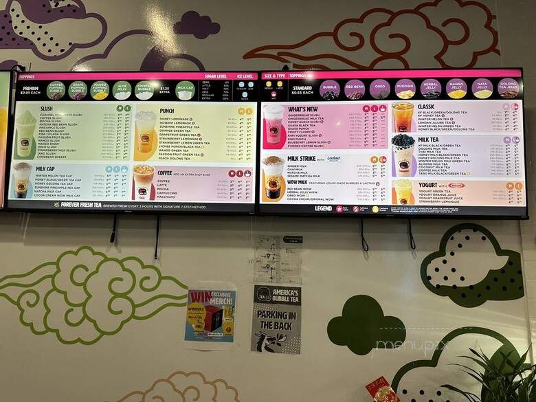Kung Fu Tea - Fort Lauderdale, FL menu_pic