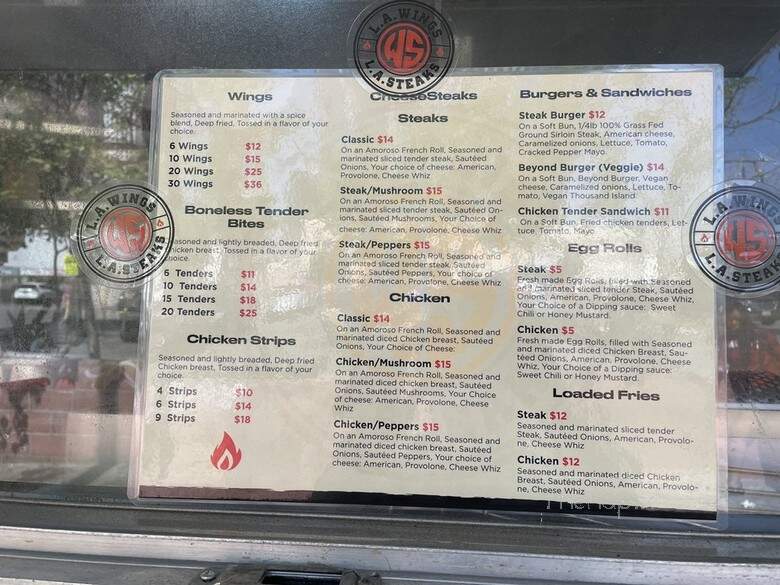 LA Wings & LA Steaks - Los Angeles, CA menu_pic