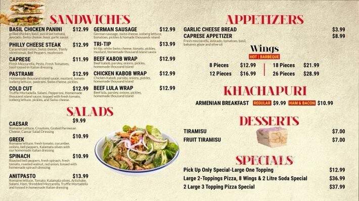 Mila's Pizzeria - Glendale, CA menu_pic