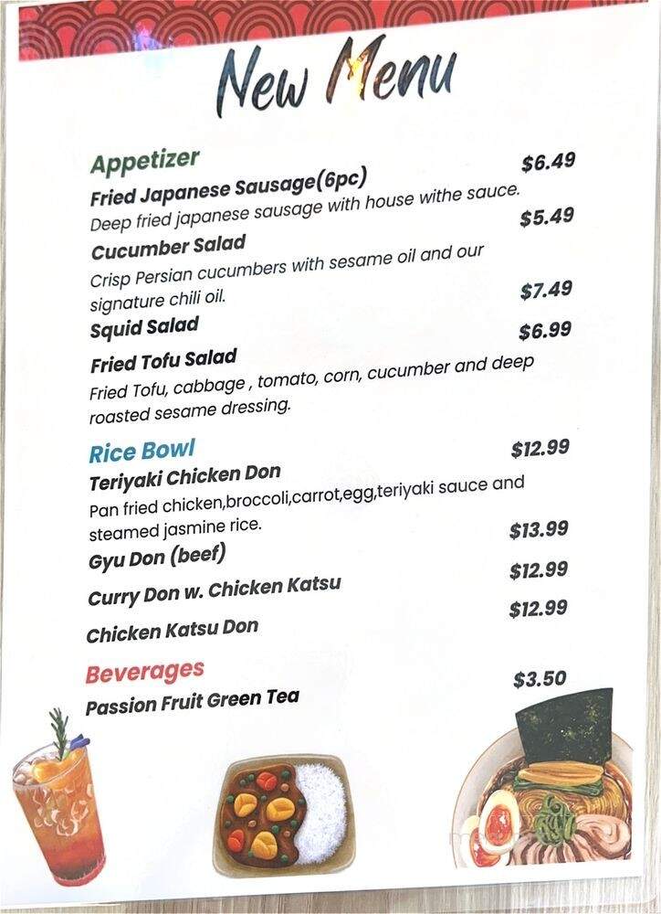 Takumi Ramen - Orlando, FL menu_pic