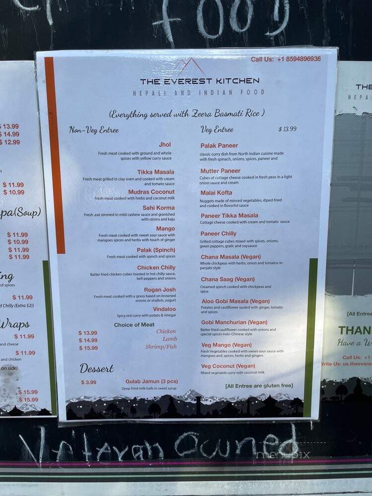 The Everest Kitchen - Austin, TX menu_pic