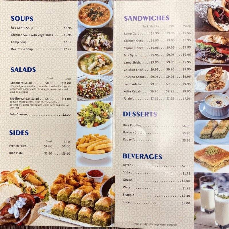 Ankara One Turkish Restaurant - Brooklyn, NY menu_pic