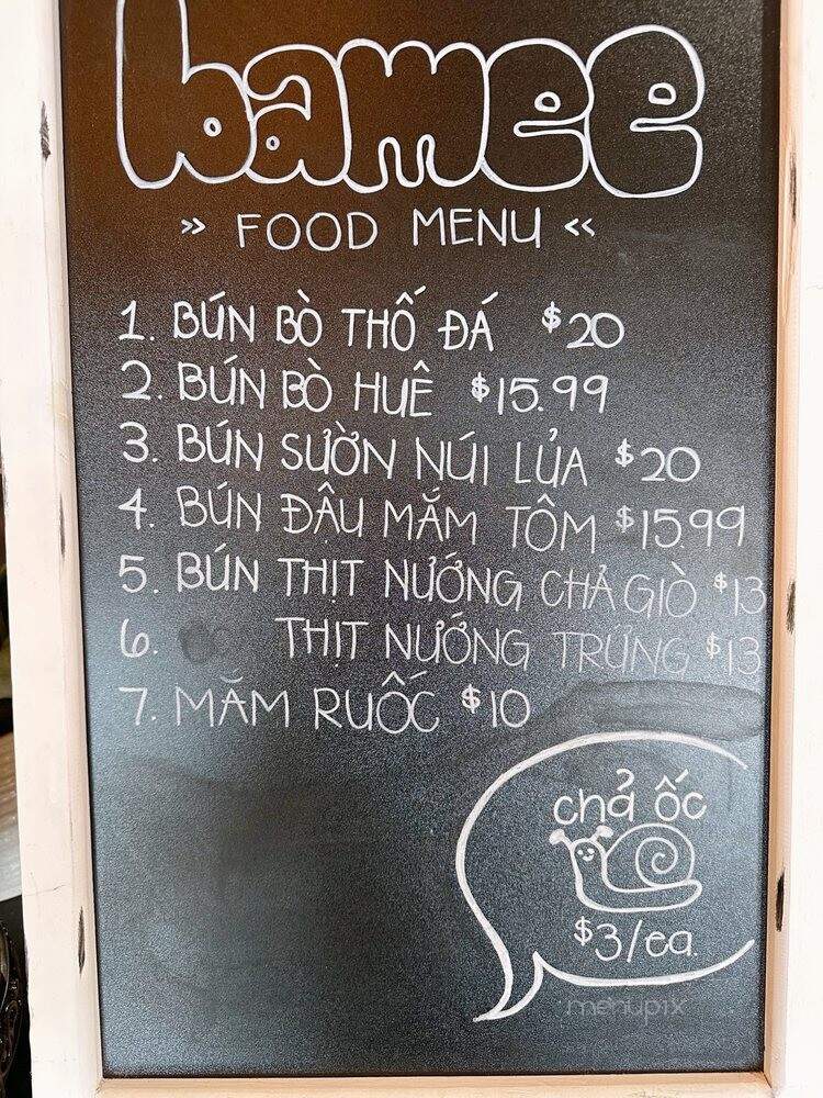 Bamee Tee - Chamblee, GA menu_pic