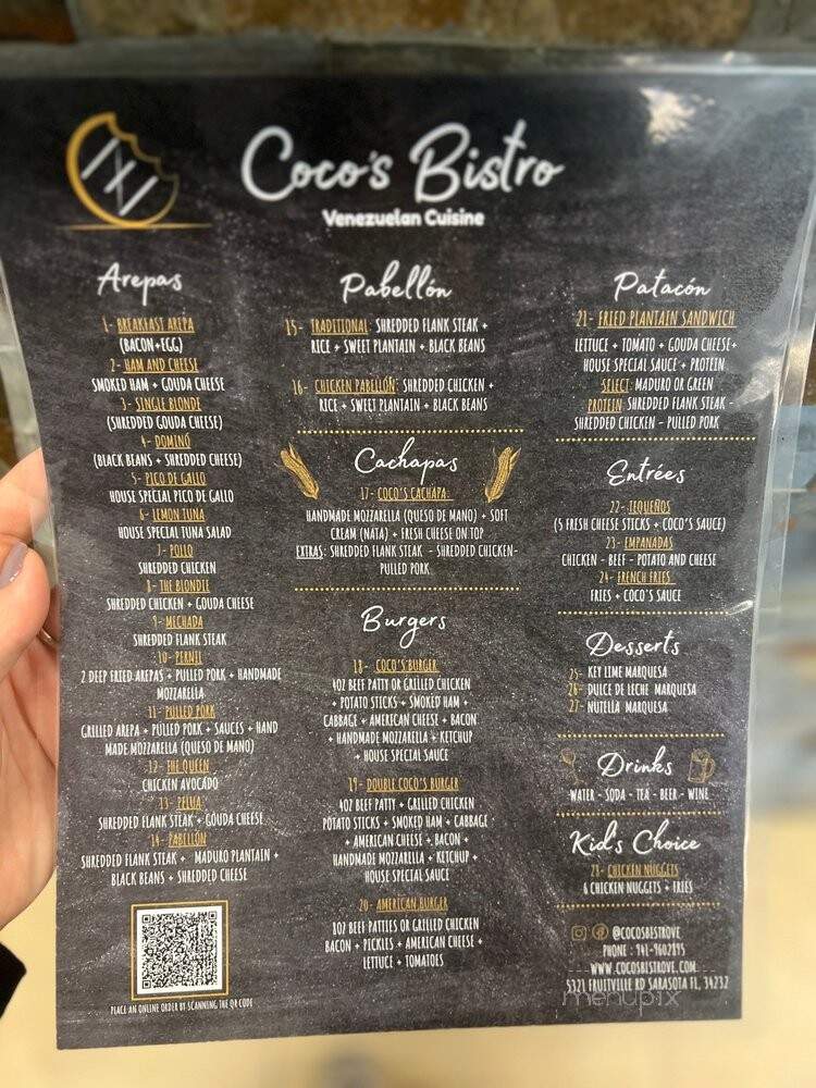 Coco's Bistro - Sarasota, FL menu_pic