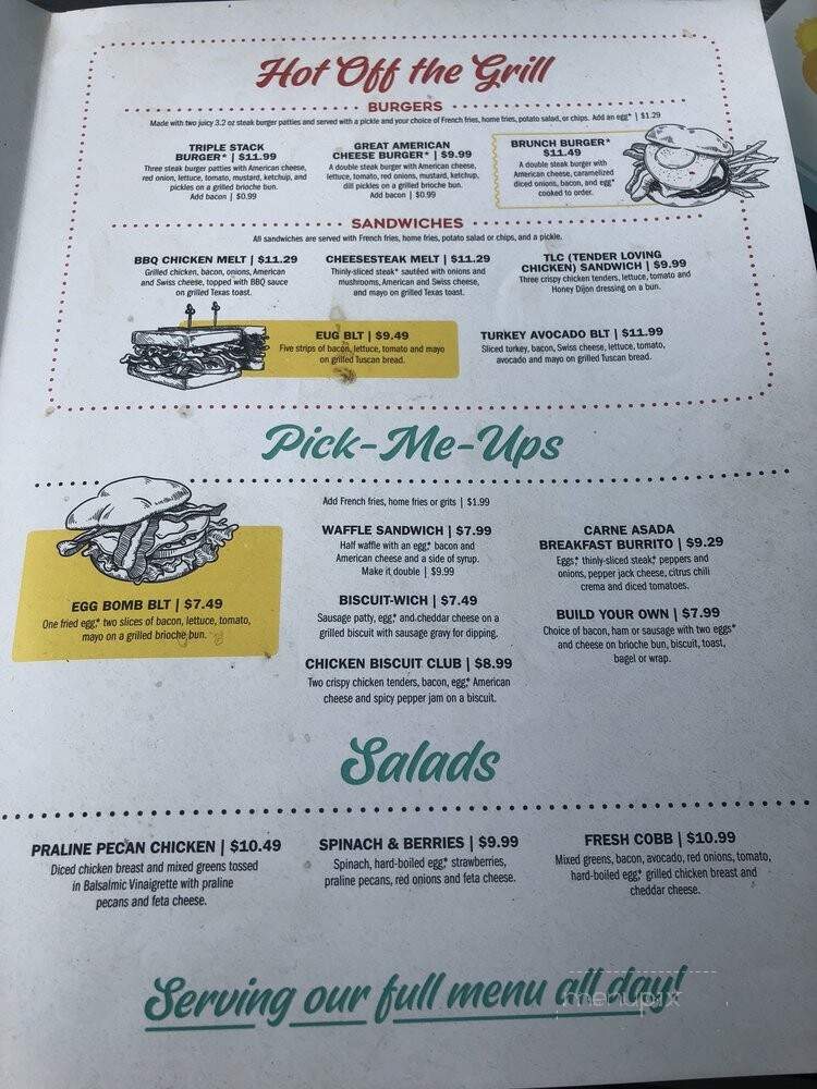 Eggs Up Grill - Johnson City, TN menu_pic