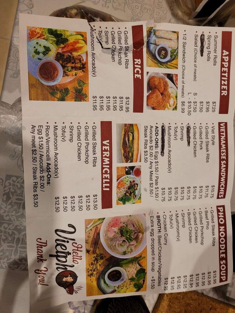 Hello Vietpho - New York, NY menu_pic