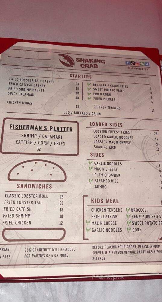 Shaking Crab - New York, NY menu_pic