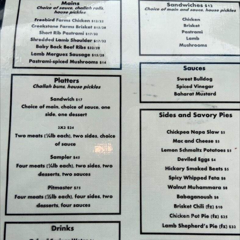 Silver and Sons BBQ - Washington, DC menu_pic