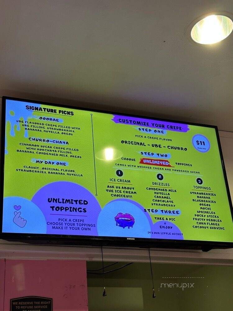 The Sweet Secret - Los Angeles, CA menu_pic