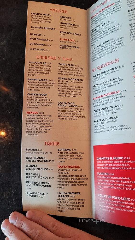 Aye Toro Tacos & Tequila - Wilmington, NC menu_pic