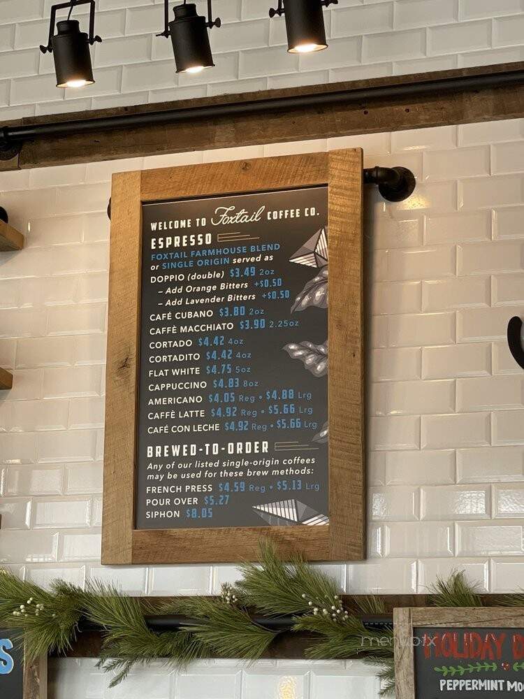 Foxtail Coffee Co - Gainesville, FL menu_pic