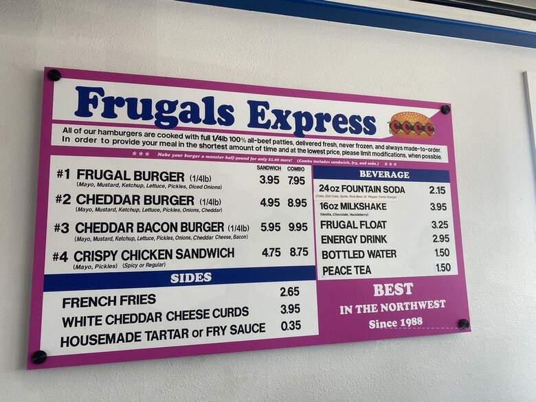 Frugals - Spokane, WA menu_pic