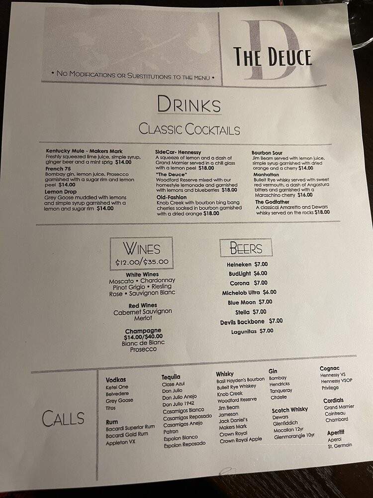 The Deuce - Richmond, VA menu_pic