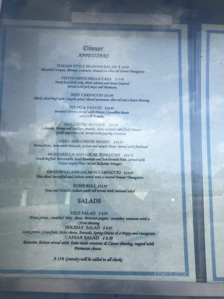 Le Vele - Georgetown, IL menu_pic