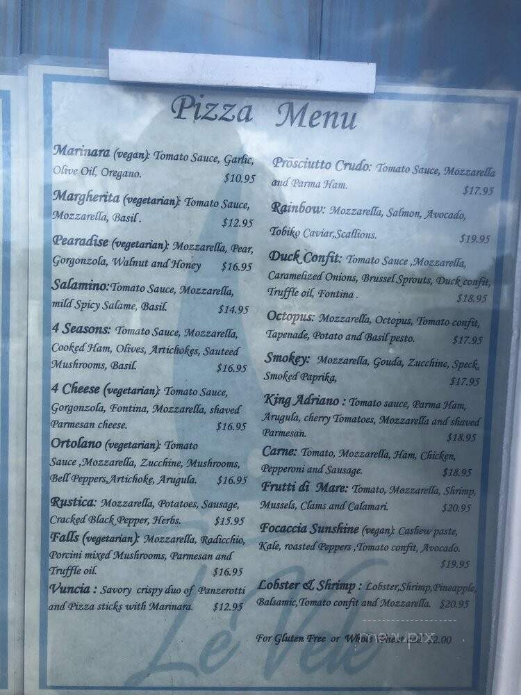 Le Vele - Georgetown, IL menu_pic