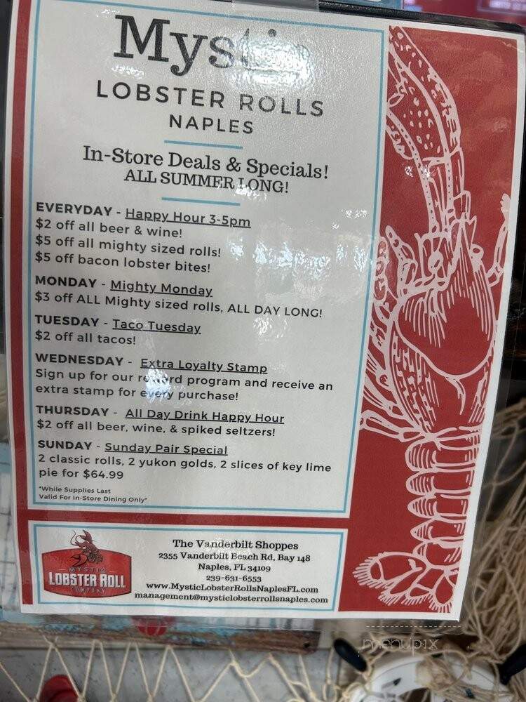 Mystic Lobster Roll - Naples, FL