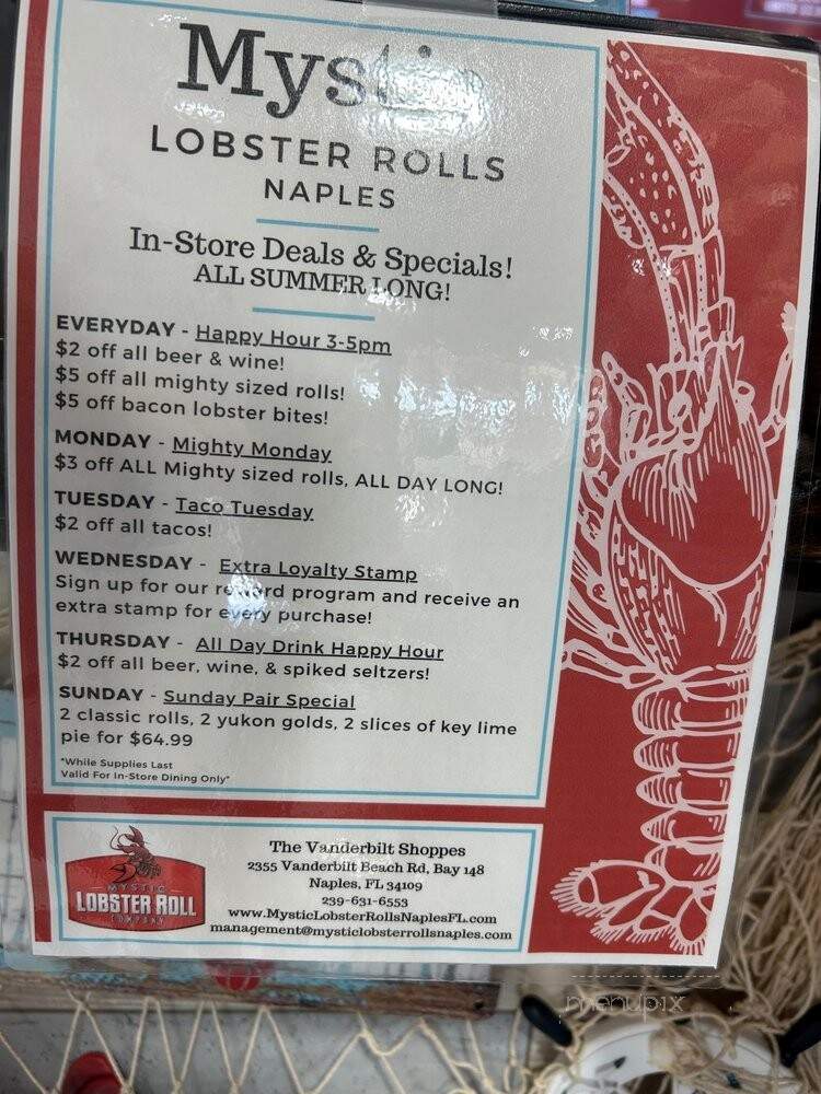 Mystic Lobster Roll - Naples, FL menu_pic