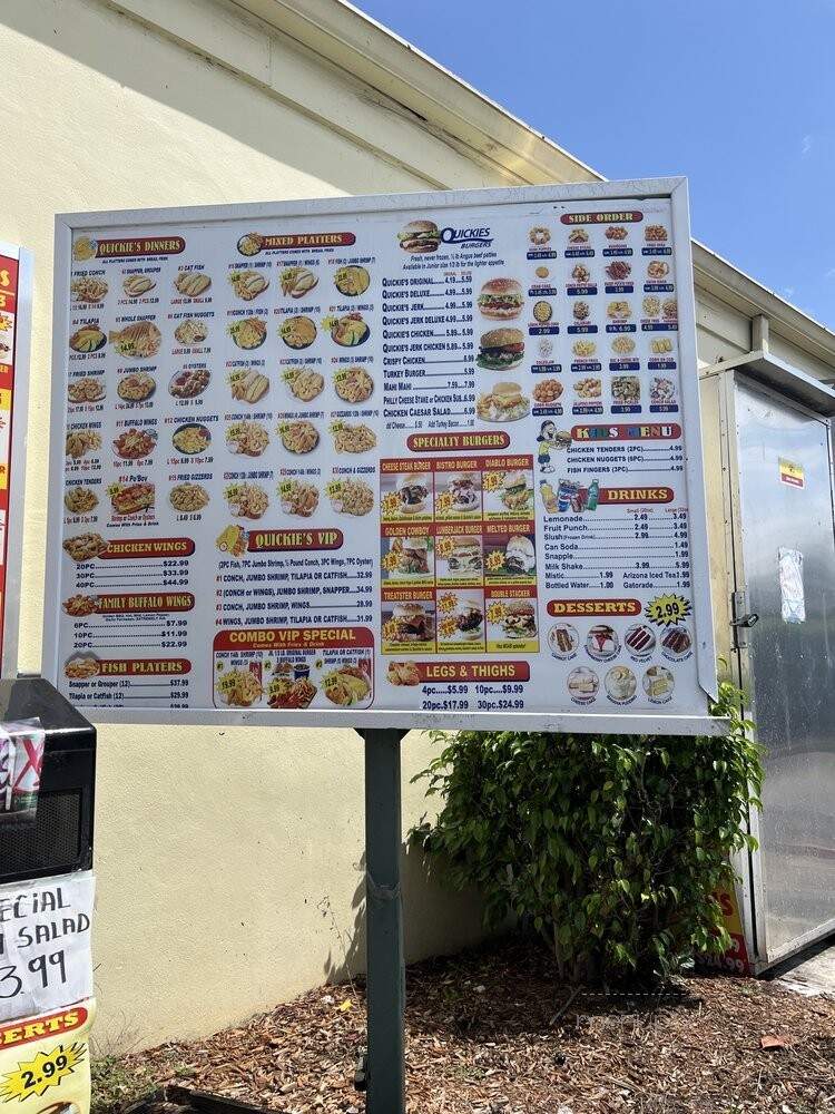 Quickie's Burgers, Wings, and Seafood - Margate, FL menu_pic