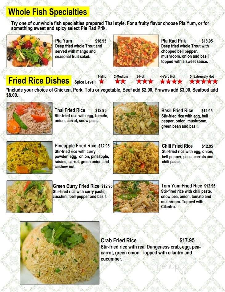 See Fah Thai Cuisine - Renton, WA menu_pic