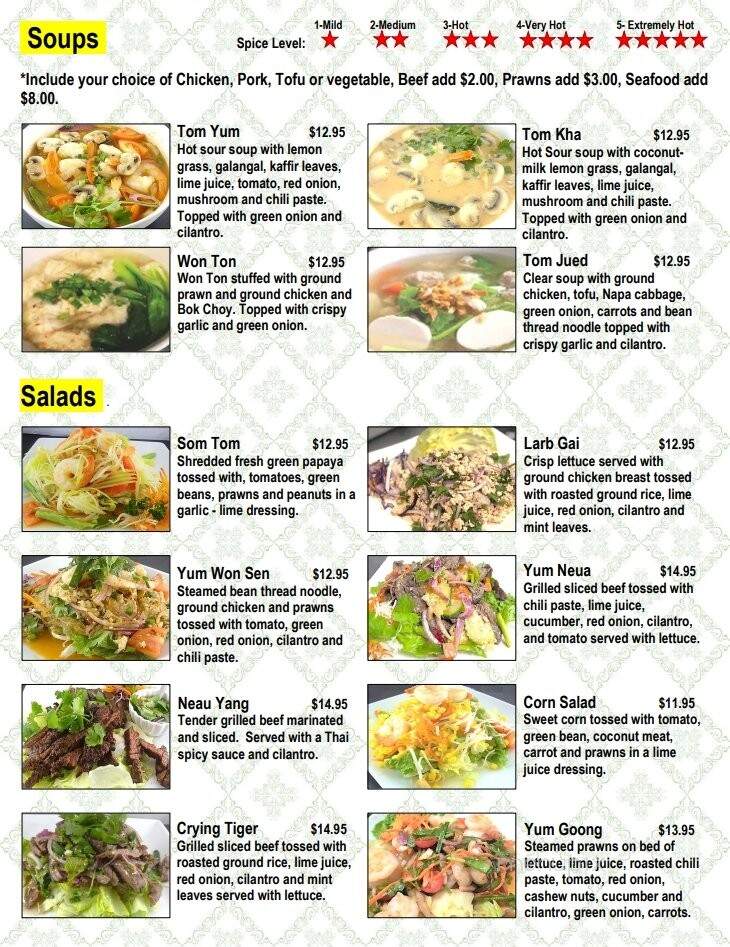 See Fah Thai Cuisine - Renton, WA menu_pic