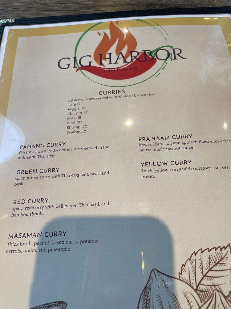 Gig Harbor Thai Cuisine - Gig Harbor, WA menu_pic