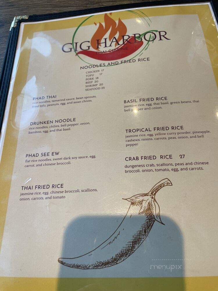 Gig Harbor Thai Cuisine - Gig Harbor, WA menu_pic