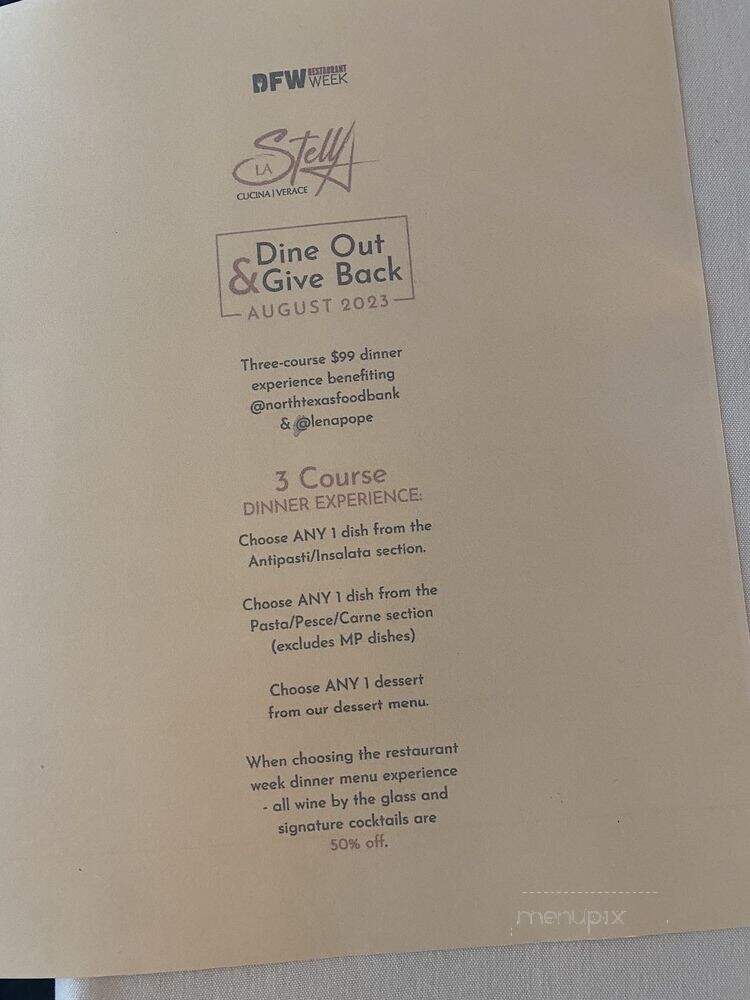 La Stella Cucina Verace - Dallas, TX menu_pic