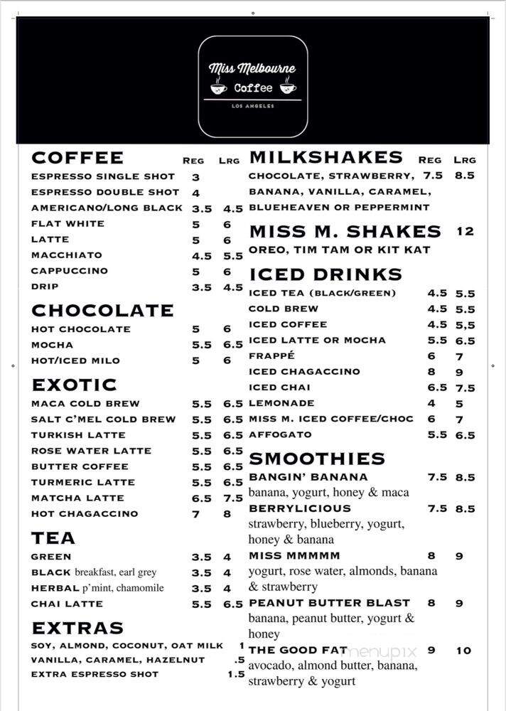 Miss Melbourne Coffee - West Hollywood, CA