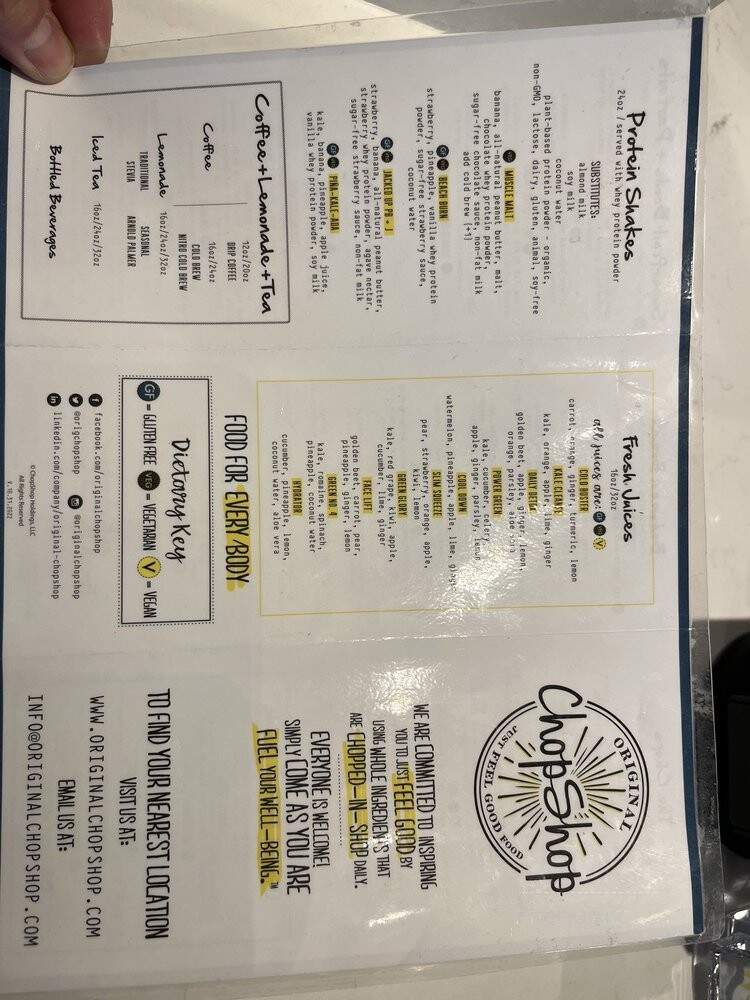Original ChopShop - Houston, TX menu_pic
