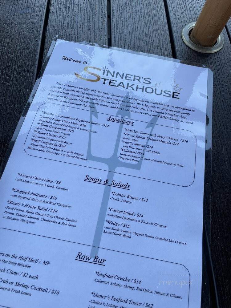 Sinners Steakhouse - Point Pleasant Beach, NJ menu_pic