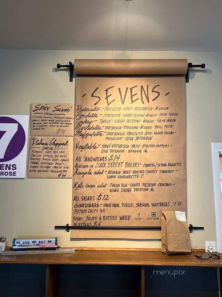 Sevens Montrose - Glendale, CA menu_pic
