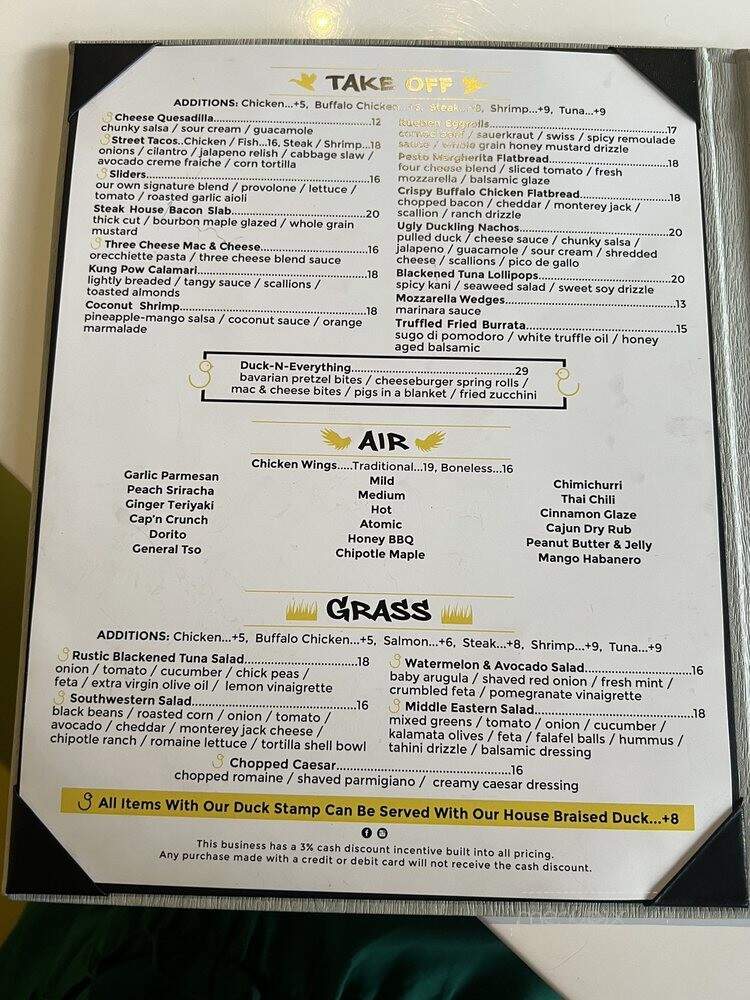 The Ugly Duckling - Rockville Centre, NY menu_pic