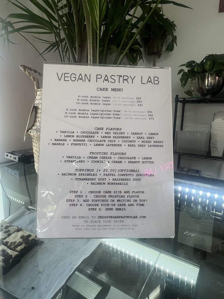 Vegan Pastry Lab - Englewood, NJ menu_pic