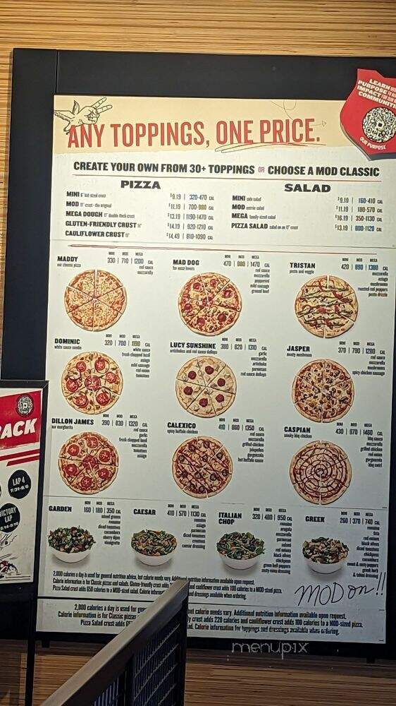 MOD Pizza - Renton, WA menu_pic