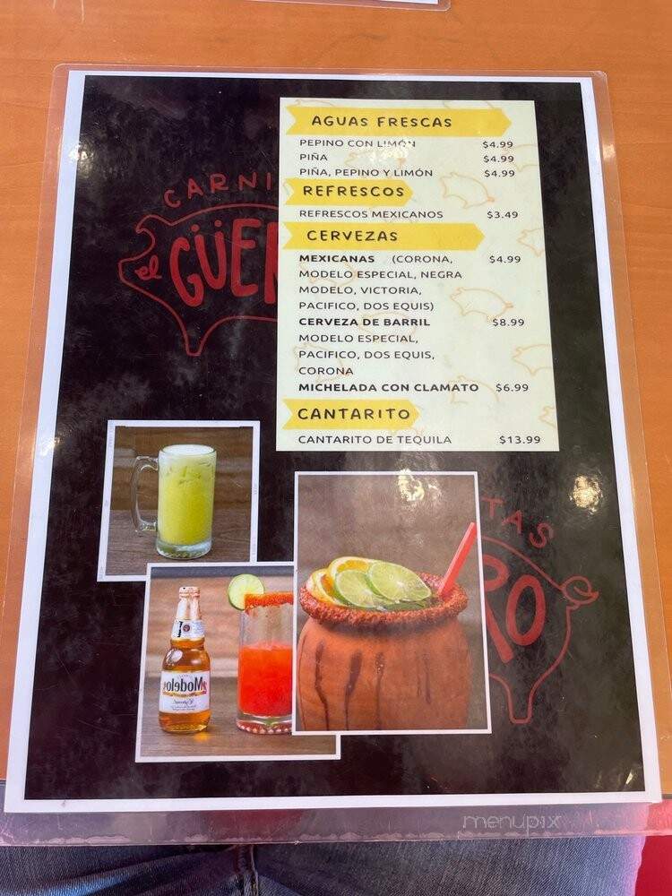 Carnitas el Guero - Austin, TX menu_pic