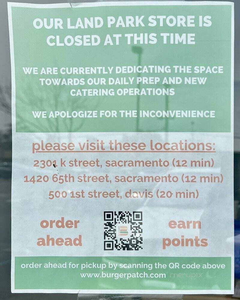 Burger Patch - Sacramento, CA menu_pic