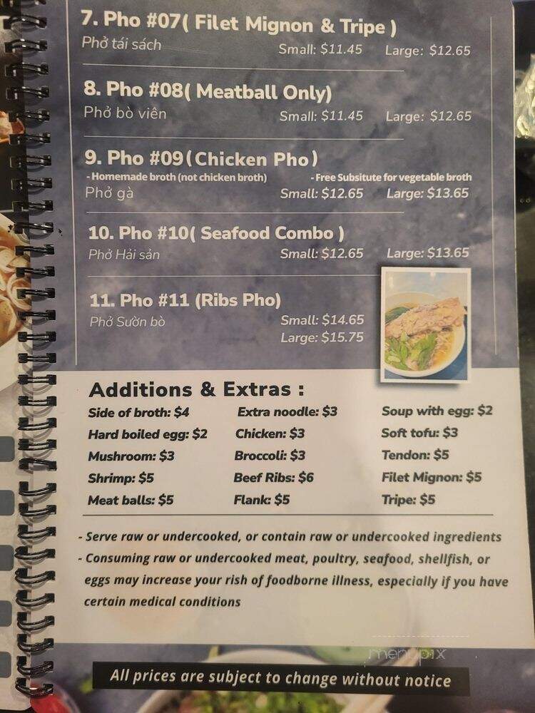 The Pho - Stockton, CA menu_pic