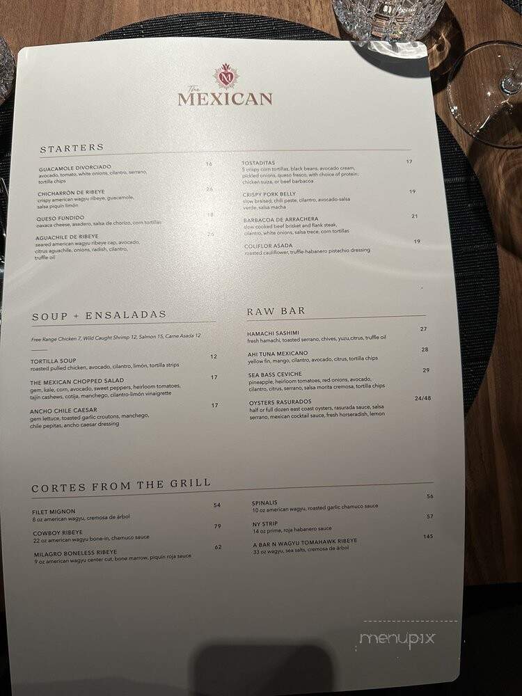 The Mexican - Dallas, TX menu_pic