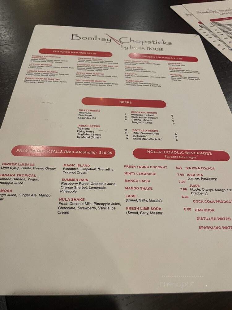Bombay Chopsticks by India House - Naperville, IL menu_pic