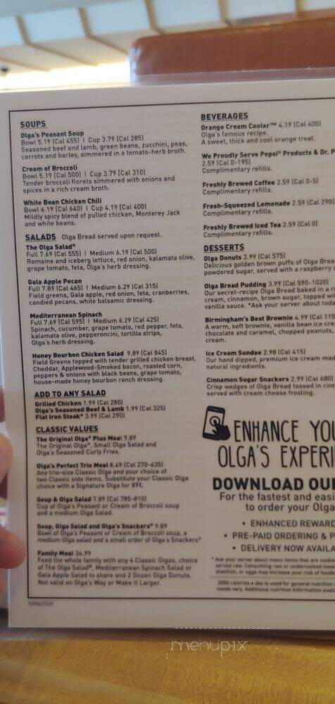 Olga's Kitchen - Chesterfield Twp, MI menu_pic