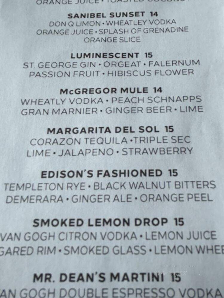 Beacon Social Drinkery - Fort Myers, FL menu_pic