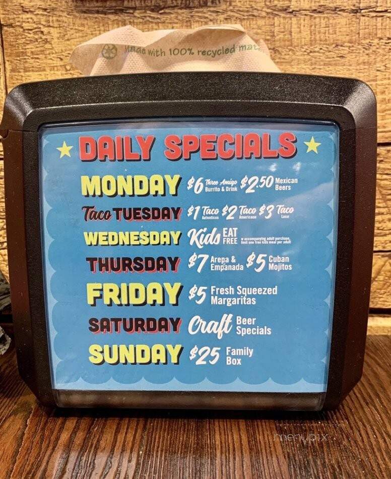 Sabor Latin Street Grill - Greenville, SC menu_pic