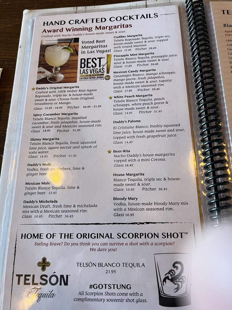 Nacho Daddy - Henderson, NV menu_pic