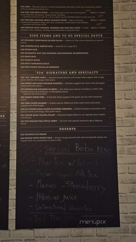 524 Thai Eatery - Los Angeles, CA menu_pic