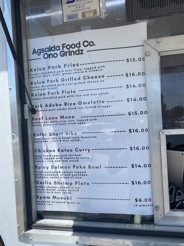 Agsalda Food Company - Stockton, CA menu_pic