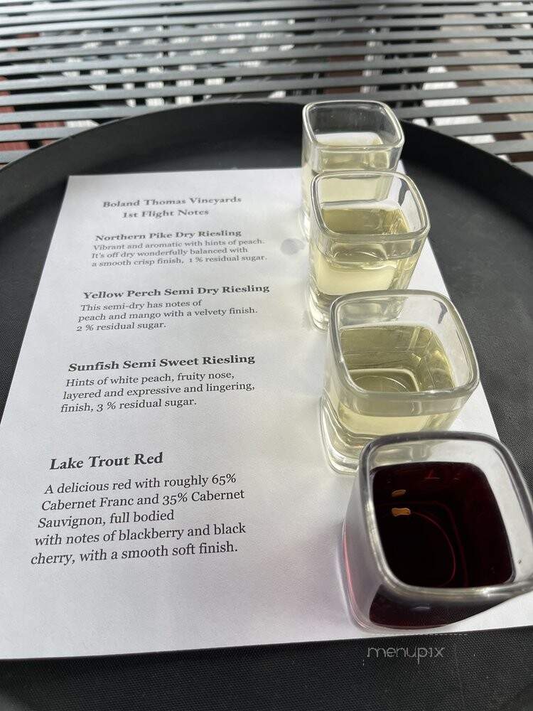 Boland Thomas Vineyards - Trumansburg, NY menu_pic
