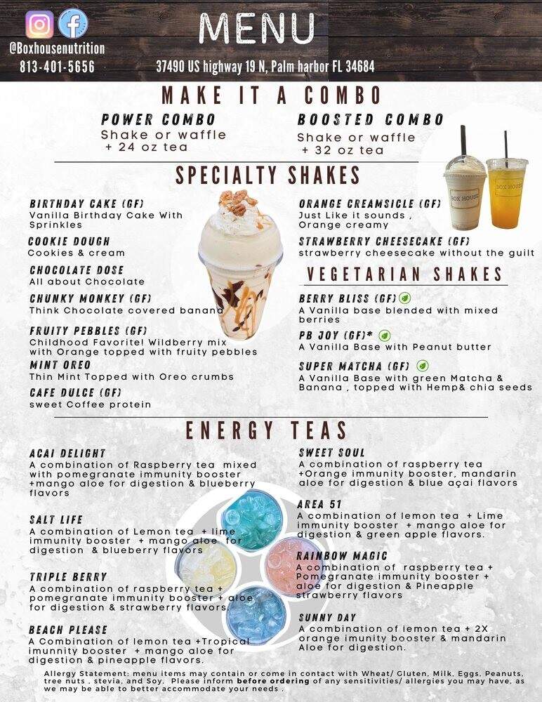 Box House Nutrition - Palm Harbor, FL menu_pic