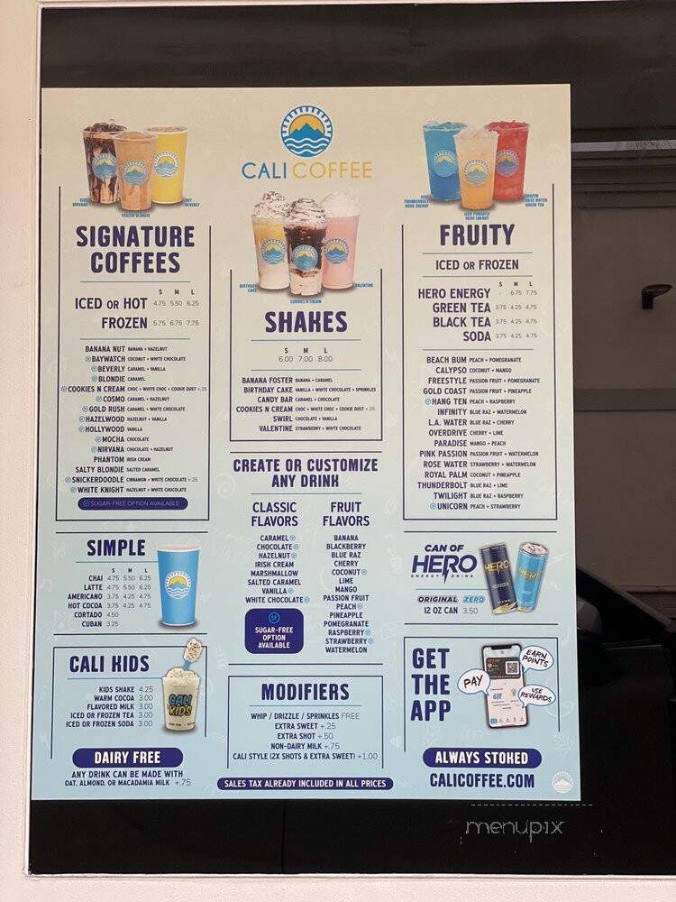 Cali Coffee - Pembroke Pines, FL menu_pic