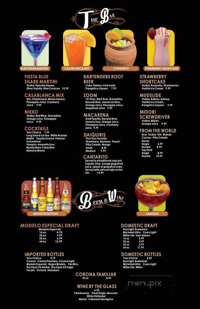 Casa Blanca Mexican Restaurant - Murfreesboro, TN menu_pic